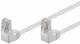 Goobay 96062 CAT 5e Patchkabel 2x 90° gewinkelt, F/UTP, Weiß - CCA Kupfergemisch, 2x RJ45-Stecker 90° (8P8C)
