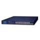 PLANET 24-Port 1000T 802.3at PoE + 2-Port Gigabit SFP (300W)