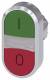 Siemens 3SU10503AB420AK0 double push button 22mm round green I red O
