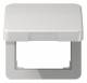 Jung CD590BFKLLG Hinged cover for flush-mounted inserts 50x50, CD BFKL LG 590 light gray, shatterproof