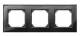 Merten 489303 M-PLAN-Echtglasrahmen 3f Onyxschwarz