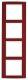 Berker 10143022 Rahmen 4fach B.3 Alu rot/polarweiß