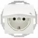 Berker 47461909 Schuko socket 4746 19 09, p.1 polar white with hinged lid