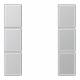 Jung A503TSAAL Tastensatz 3fach kpl Serie A/AS aluminium