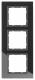 Berker 10136616 Glasrahmen 3fach B.7 schwarz