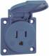 ABL Sursum UL12505 ABL Einbau-Steckdose USA / Kanada 15A 125V blau