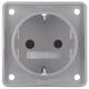 Berker 947792506 Steckdose SCHUKO Integro Einsätze grau,matt