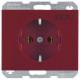 Berker 47157115 Steckdose SCHUKO mit Aufdruck K.1/K.5 rot glänzend