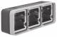 Berker 6019303505 Housing m.Rahmen 3X, u.Leitungseinführungen AP W.1 light gray