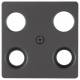 Berker 14831606 Zentralplatte für Antennen Steckdose 4Loch anthrazit