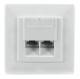 Netzwerkdose, Unterputz, CAT 6, 2x RJ45