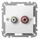 Merten MEG4350-0319 outlet f.Audio, connection polarwhite System M