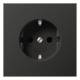 Jung AL1520NKIAN SCHUKO Steckdose ohne Kralle LS Aluminium anthrazit
