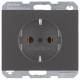 Berker 41157006 SCHUKO socket outlet , anthracite matt lacquered
