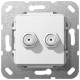 GIRA 565103 SAT F socket 2-way gender changer insert pure white