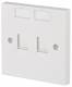 Metz Connect 1309152502KE BTR Keystone 2x8 EU FM empty, pure white Connection box up EU-style