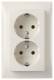 Berker 47748989 SCHUKO double socket with cover plate Berker S.1 pws shiny