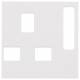 Berker 3313078989 Central piece, f.Steckdosen, Brit.Std.S.1 / bite, shiny