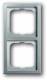 Busch Jaeger 2CKA001754A4318 Bush hunter frame 2x 1722-866K, stainless steel