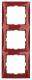 Berker 10138962 Rahmen 3fach S.1 rot glänzend
