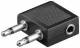 Goobay 61004 Audio-Adapter - 2x Klinke 3,5 mm-Stecker (2-Pin, Mono) > Klinke 3,5 mm-Stecker (3-Pin, Stereo)
