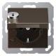 JUNG A1520BFKLSLMO SCHUKO socket, 16A 250V m.Klappd.Schloss A mocha