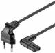 Goobay 97348 Netzkabel 1,5 m, Schwarz - Eurostecker (Typ C, CEE 7/16) > Gerätebuchse C7
