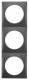 Berker 918192515 Rahmen 3fach Integro Flow anthrazit,matt