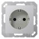 Jung A1520AL SCHUKO Steckdose Serie AS aluminium