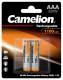 Micro-Akku CAMELION 1,2 V, 1.000 mAh, Typ AAA, NiMH, 2er-Blister