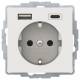 Berker 48046089 Steckdose SCHUKO/USB A-C Q.1/Q.3 polarweiß samt