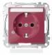 Merten MEG2303-0306 SCHUKO-Steckdose BRS Sonder Ko.+Schriftf. StK rubinrot System M