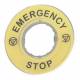 Schneider Electric ZBY9320 Schneider sign 60mm for EMERGENCY STOP button EMERGENCY STOP/Logo ISO13850