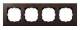 Merten MEG4054-3473 wooden frame, 4-fold, walnut, M-PLAN
