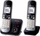 Panasonic KX-TG6822GB DECT Telefon mit AB DUO schnurlos schwarz