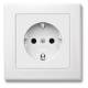 Merten MEG2300-1519 SCHUKO-Steckdose BRS volle Platte StK polarweiß M-SMART