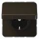Jung CD1520BFKIKLBR SCHUKO Steckdose Klappdeckel bruchs. braun