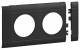 Hager GB080209011 Blende 2fach Steckdose Oberteil 80mm hfr graphitschwarz
