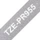 Brother TZEPR955 Premium labeling tape TZe-PR955 (lam.) White on silver 24mm