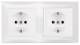 Berker 47208989 Steckdosen-Kombination SCHUKO 2fach mit Rahmen S.1 polarweiß