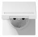 JUNG LS1520BFNAKLWW socket outlet, m.Klappdeckel u.Schriftfeld alpine white