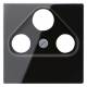 Jung A561BFPLSATSW cover 3 holes for satellite TV shatterproof series A black