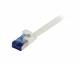 Patchkabel RJ45, CAT6A 500Mhz, 15m, weiss, U/FTP, flach, TPE(Superflex), AWG32, Synergy 21