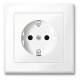 Merten MEG2300-1425 SCHUKO-Steckdose BRS volle Platte StK aktivweiß gl. M-SMART