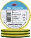 3M 165YG1E Temflex 15mmx10m Grün/Gelb Vinyl-Isolierband 0,15mm 7100222491
