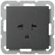 GIRA 284028 socket EURO US System 55 anthracite