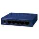 PLANET 5-Port 10/100Mbps Fast Ethernet Switch, Metal
