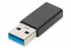 DIGITUS USB Typ-C Adapter, Typ A to C M/F, 3A, 5GB, schwarz