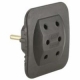 Kopp euro adapter, 3-fold, black, super flat