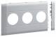 Hager GB12030LAN Blende 3fach Steckdose BRA/H/S Oberteil 120mm hfr lack Alu